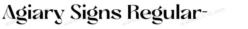 Agiary Signs Regular字体转换